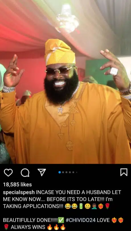 Davido's Hypeman, Spesh, Seeks Wife After Chivido24 2 Screenshot 2024 06 28 191957.png
