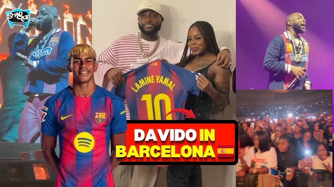 Davido Gets a Barcelona Surprise From Lamine Yamal’s Mum