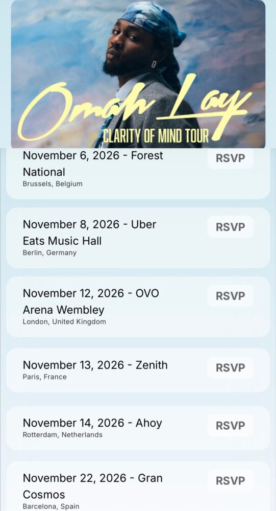 Omah Lay Announces “Clarity of Mind” European Tour