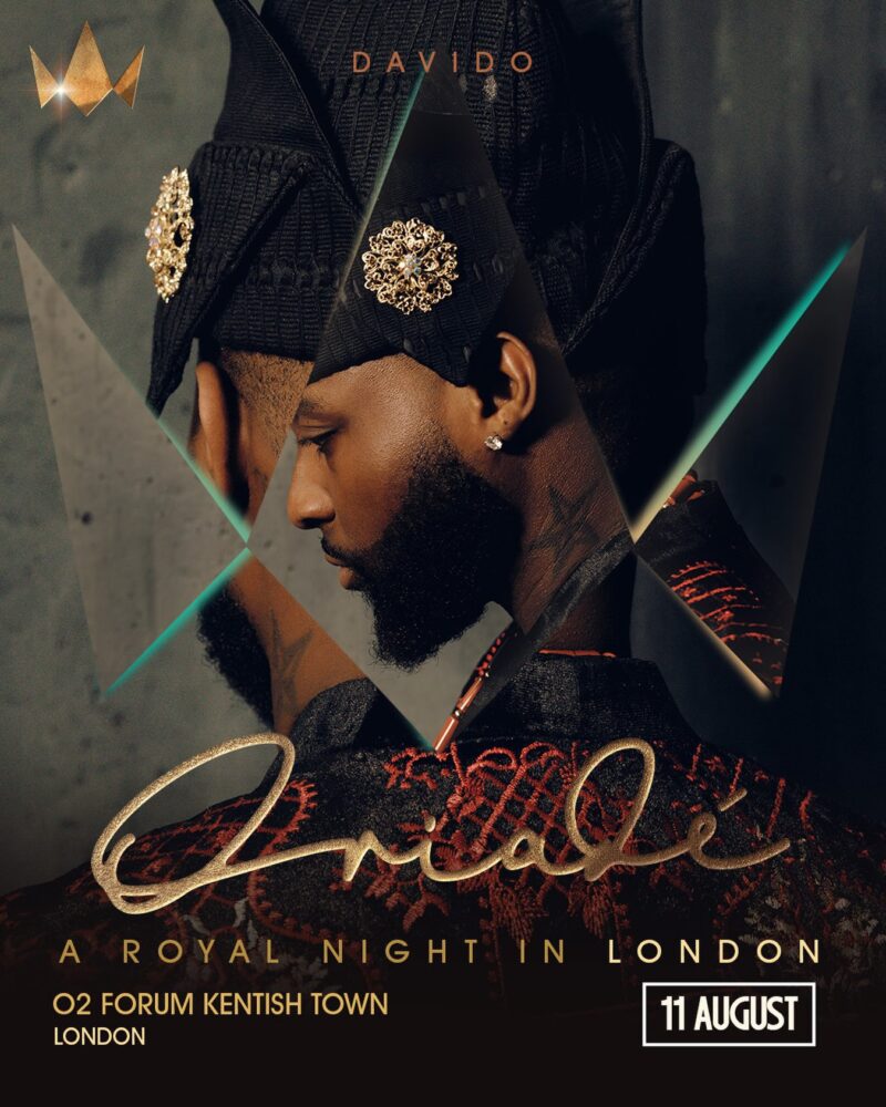 Davido Announces UK Show for ORIADÉ at O2 Forum Kentish Town